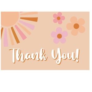 20 4x6 Sunshine Insert Thank You Cards